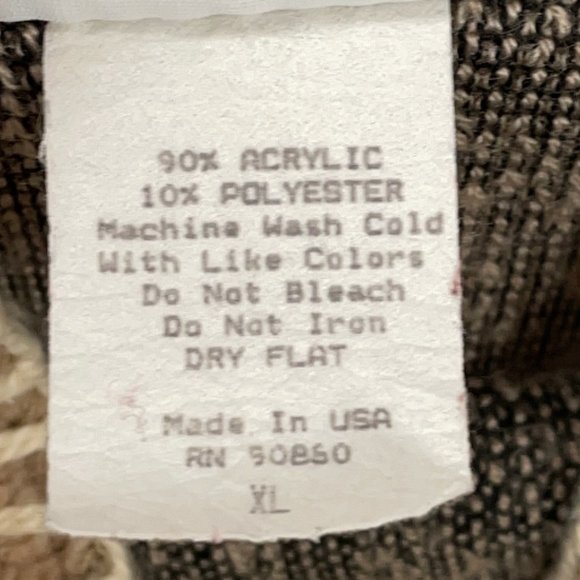 VTG Embroidered Tree Deep Pile Fleece Turtleneck - Picture 5 of 5